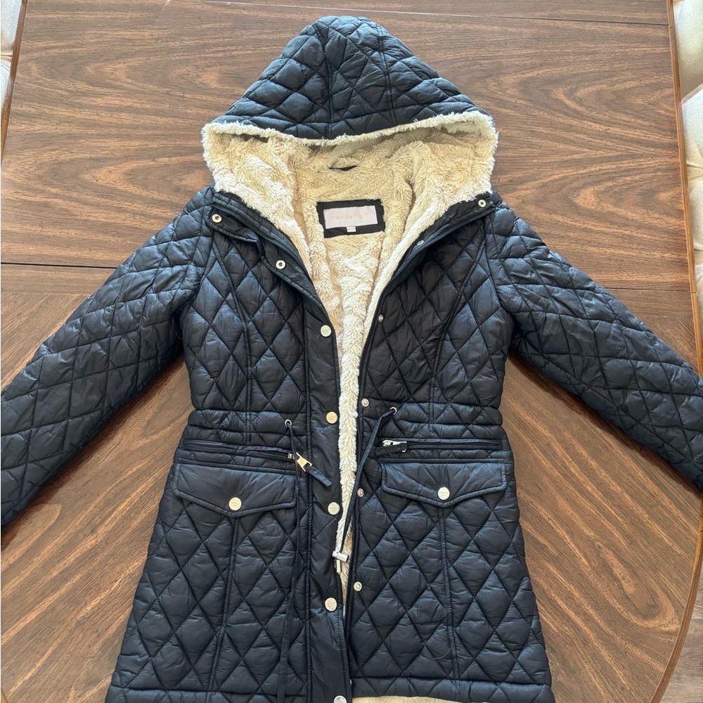 Madden Girl Black Quilted Puffer coat with Hood